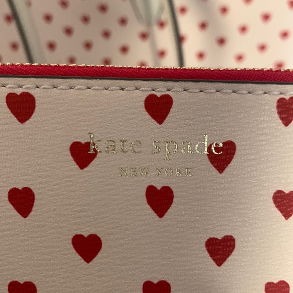 Nwt Kate spade all day heart printed pvc large tote bag - Picture 11 of 16